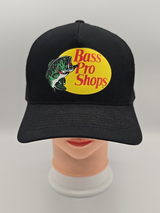 Other - Bass Pro Shops Black Trucker Adjustable Snapback Hat